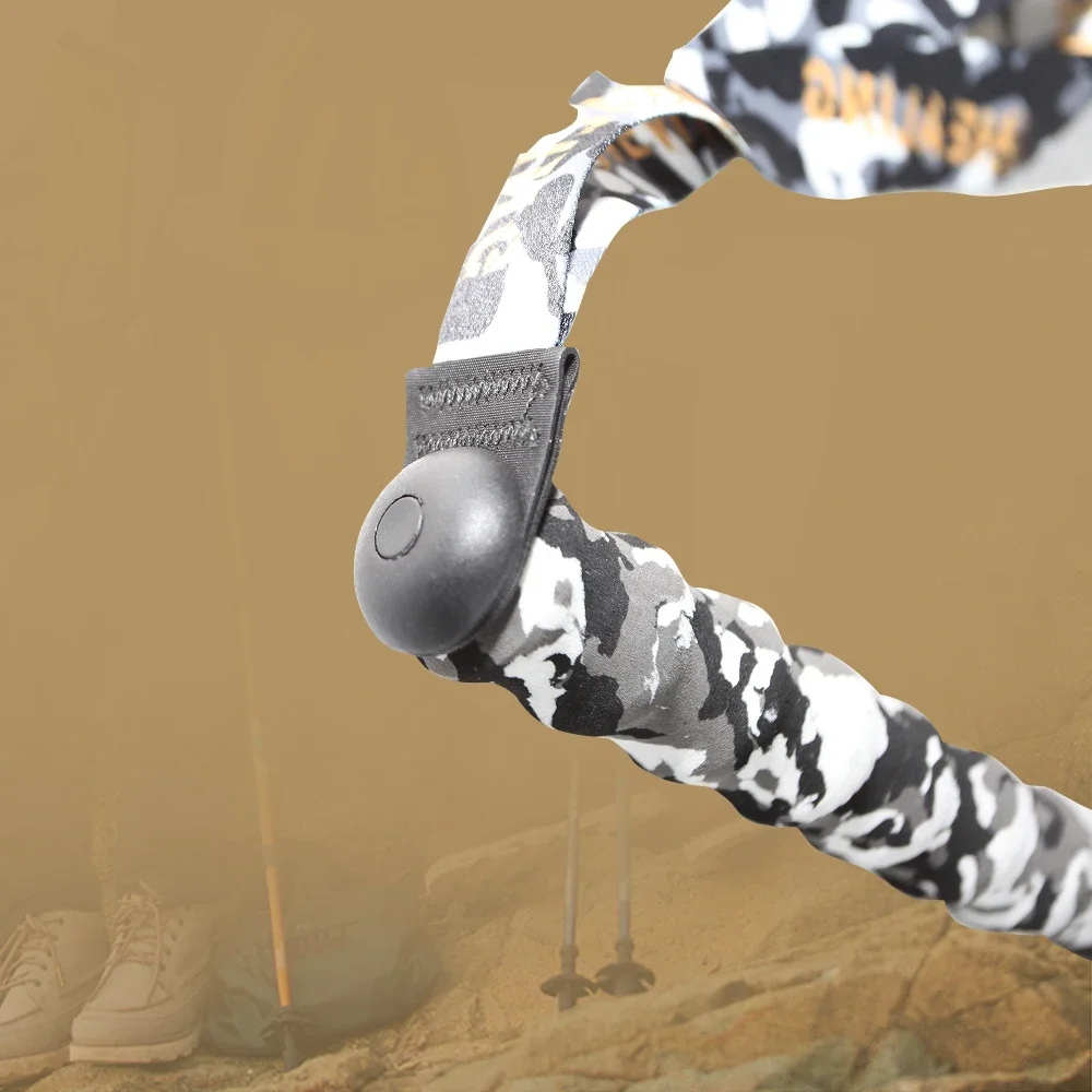 Bastones de senderismo plegables de 5 secciones de fibra de carbono, postes telescópicos, bastones de Trekking portátiles ligeros, bastones para caminar - imagen 4