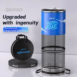 Red de protección de pesca insertada en el suelo de acero inoxidable, gran espacio para almacenamiento de peces vivos, diseño de anillo de acero, pesca en agua dulce