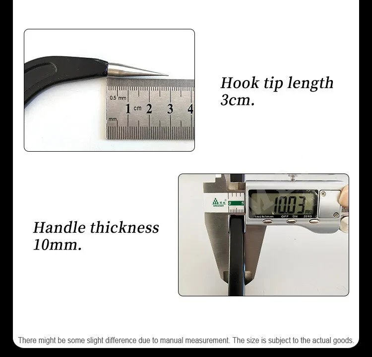 Mejore su agarre con un mango duradero y una punta precisa del gancho