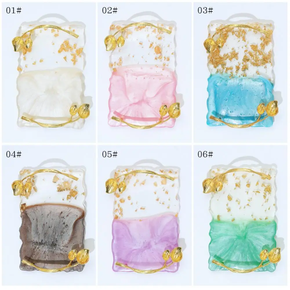 Paleta Retro de resina para uñas, esmalte de uñas de Gel clásico, puntas de Uñas postizas, paleta de dibujo de colores mezclados, accesorios para uñas - imagen 5