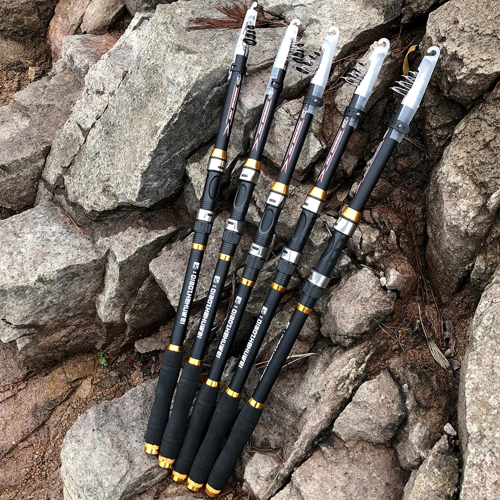 Caña de pescar de larga distancia, caña de carpa telescópica giratoria portátil, herramienta de pesca de barco de mar duradera y fuerte, 2,1-3,6 M - imagen 5