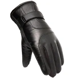 Guantes de invierno con pantalla táctil para hombre, manoplas cálidas para conducir con dedos completos, resistentes al viento y al frío, 2024