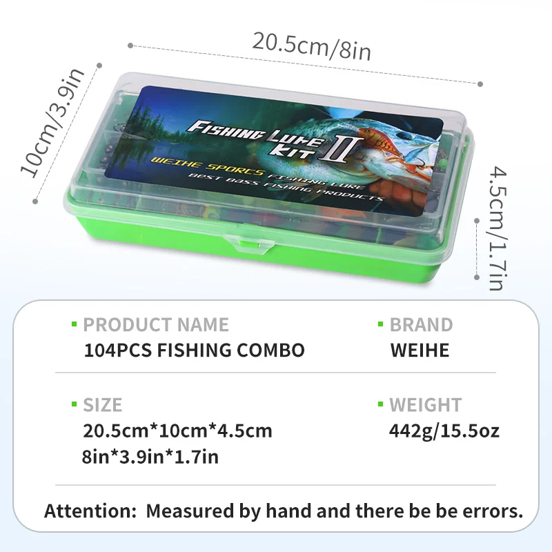WEIHE Kit Pesca Señuelos Caja y Accesorios - imagen 2