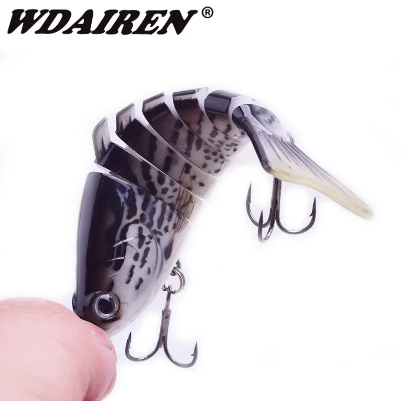 Señuelos de pesca Wobblers que se hunden, 10cm, 16g, 7 Swimbait multiarticulados, cebo Artificial duro, Lucio, lubina, Crankbait, 1 ud. - imagen 5