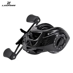 Carrete Baitcaster Negro de Metal – Ligero y Versátil para Pesca