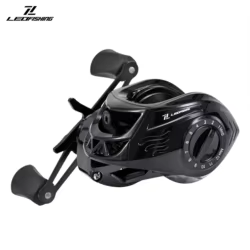 Carrete Baitcaster negro, carrete de pesca multiusos de Metal, accesorios de pesca ligeros, carrete de pesca fácil de usar para pescar