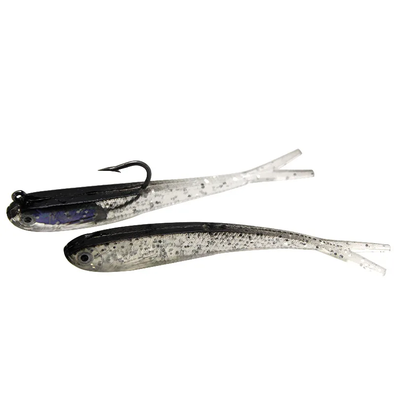 Bazooka-señuelo suave para pesca, plantilla de Jighead VIB, cola de horquilla de cebo, plomada de silicona, Wobblers de agua salada, anzuelo de aparejos artificiales, plomo de invierno - imagen 4