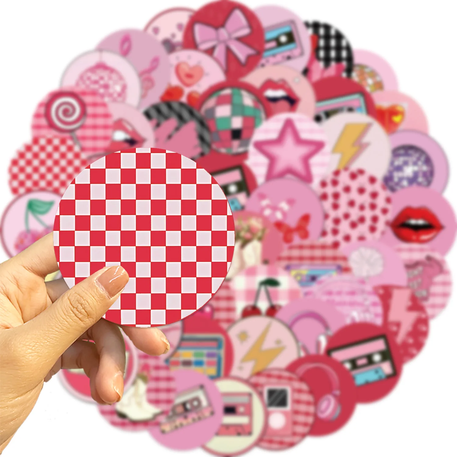 50 Uds INS cubiertas destacadas cereza estética pegatinas de grafiti teléfono guitarra portátil maleta pegatinas impermeables - imagen 5