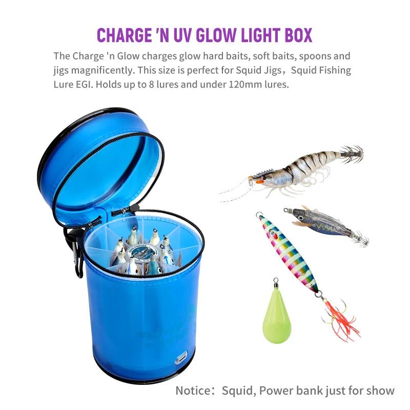 Nuevas bolsas de pesca, señuelo, luz brillante UV, herramienta de luz de relleno, plantilla de calamar, caja de aparejos Egi, cebo duro, plantilla de Metal, estuche de almacenamiento, equipo de mar - imagen 5