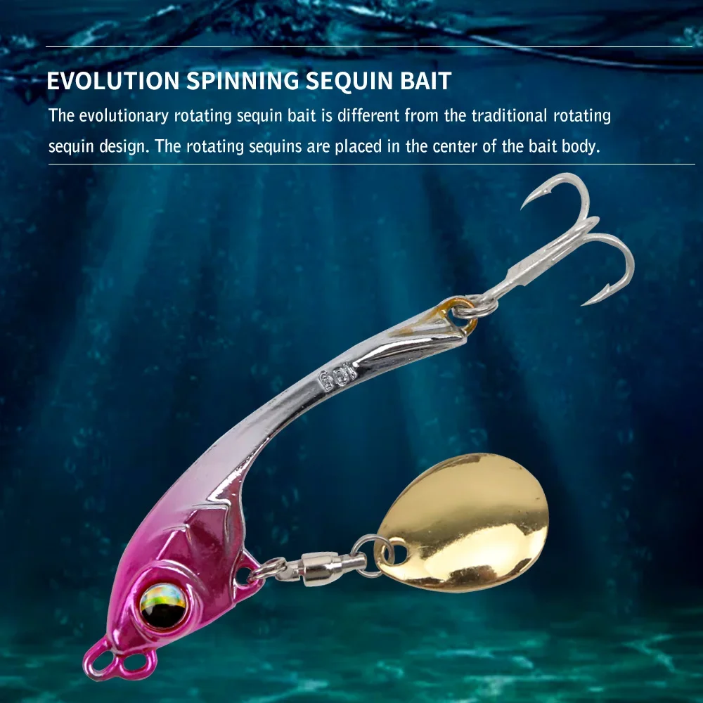 Topline Track-Señuelos de Pesca VIB de Metal, cebo duro Artificial, accesorios de pesca de agua salada, cuchara giratoria, lentejuelas, Wobblers, 10g/15g - imagen 5