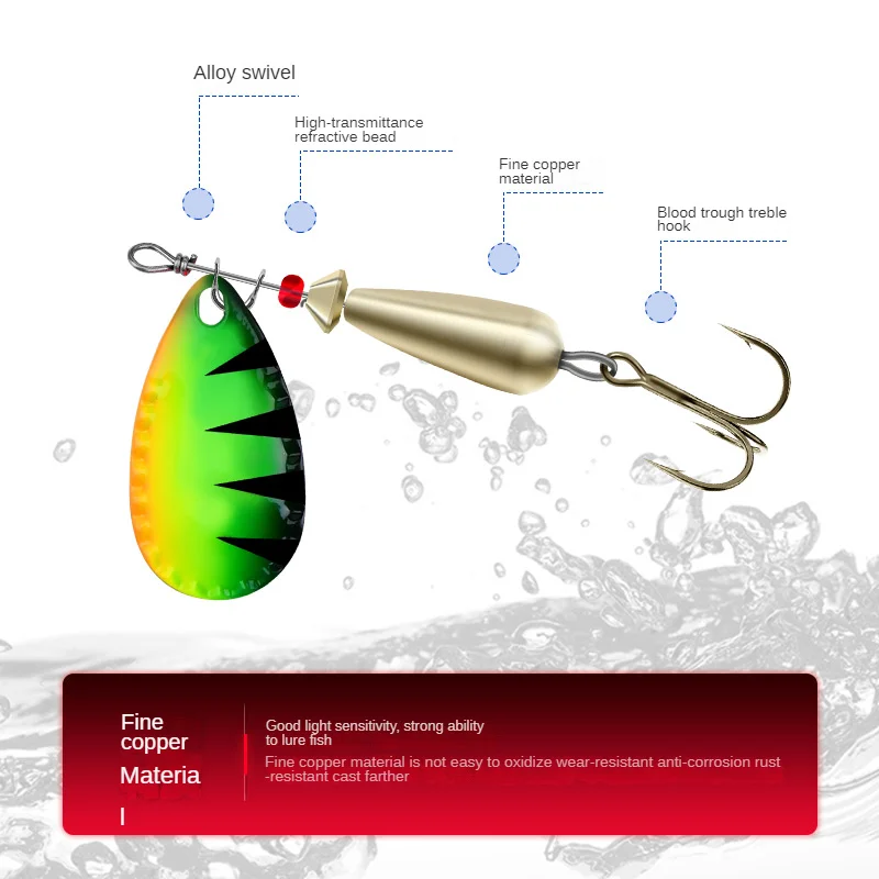 Abu Garcia-señuelo de pesca giratorio, cebo de 6g, 8g, 10g, para pesca de lubina, trucha, perca, lucio, Wobblers artificiales falsos - imagen 3
