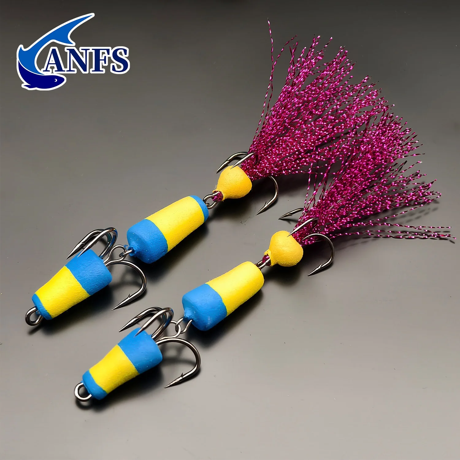 ANFS 2 piezas de aparejos flotantes para bagre - Línea de sonajero con ganchos dobles, corcho de espuma EVA, ideal para pesca de carpa - imagen 4
