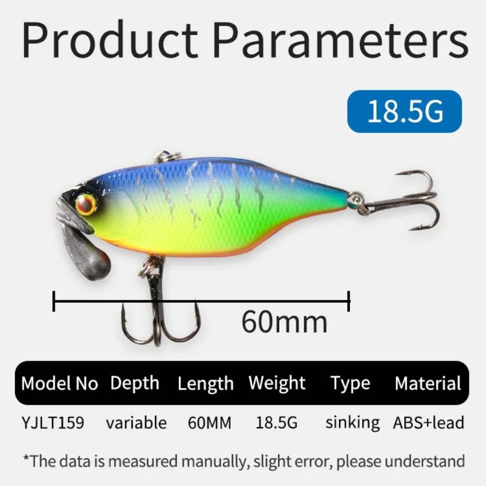 Señuelo de pesca VIB de 60mm y 18,5g, cebo Artificial de mar, Crankbait Wobbler que se hunde, cebo de natación, Jerkbait, Rattlin, Lucio, aparejos de pesca - imagen 4