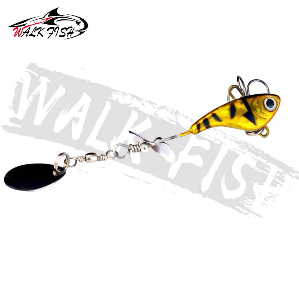 LOPEN VIS 12g Spinner VIB Vissen Lokken Leadhead Roterende Lovertjes Zeevissen Aas Sequi Huntingned Leadfish-vormige Kunstmatige - imagen 5