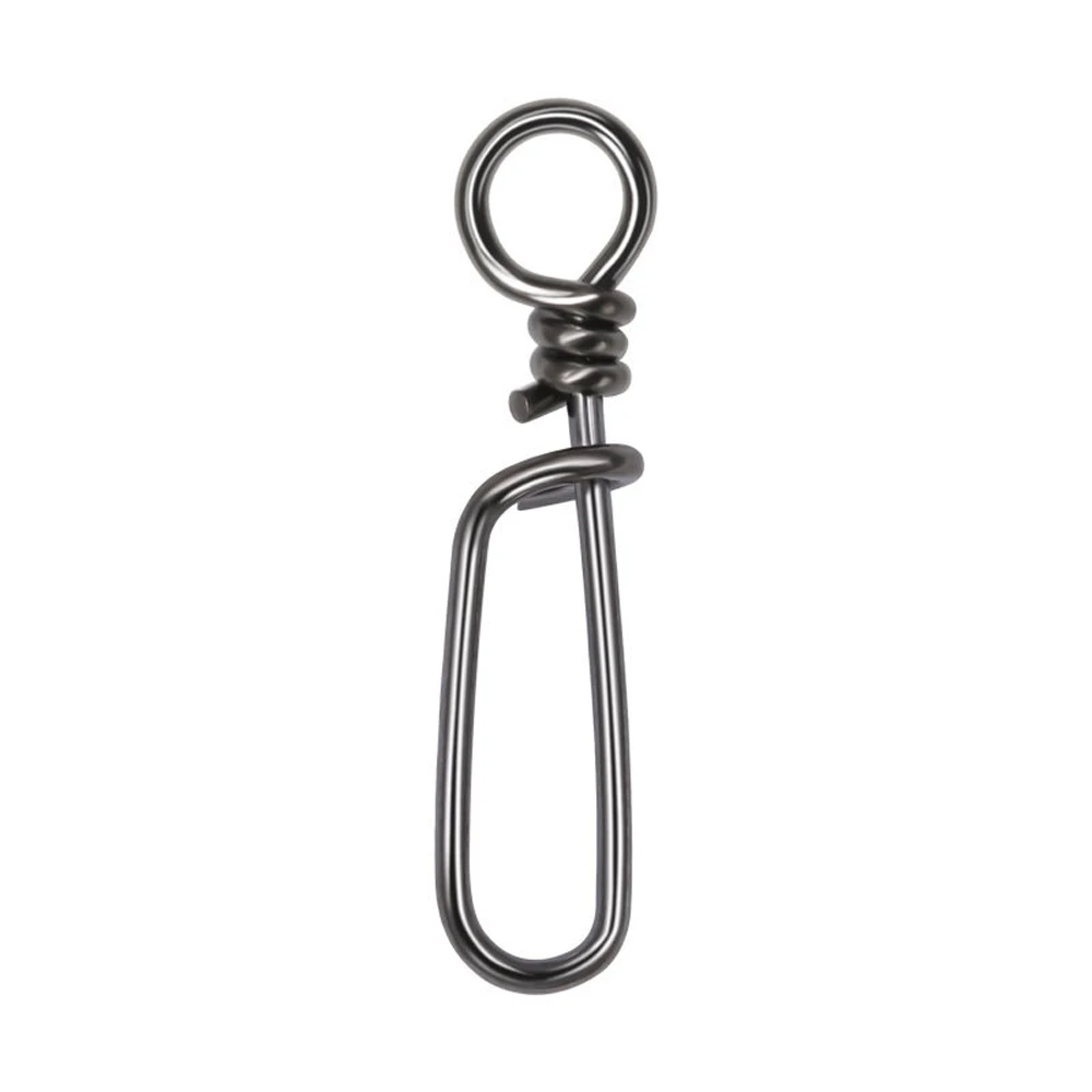 DNDYUJU 50-200 Uds conector de pesca de calamar de acero inoxidable Snap señuelo de pesca Pin giratorio anillos sólidos broches de seguridad anzuelo de pesca - imagen 3