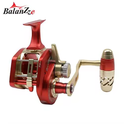 Balanzze-carrete de pesca en el mar, rueda de pesca profesional de Metal, Jigging de paso lento, 13 + 2BB, para agua salada