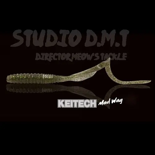 KEITECH Japón importado marca K cebo falso MINI MAD WAG cola rizada loca gusano suave señuelo de gusano cebo suave - imagen 2