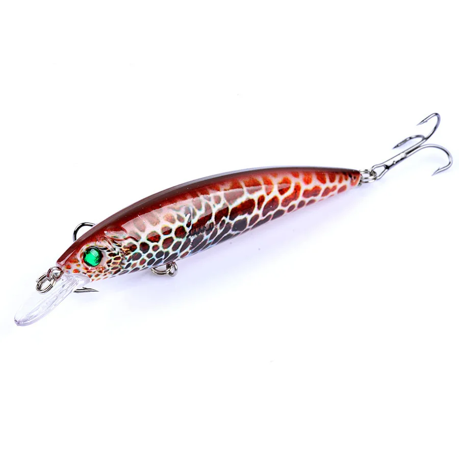 6 uds Jerkbait Minnow Crankbaits juego de Señuelos de Pesca aparejos cebo duro Wobblers artificiales para Lucio Trolling ojos 3d peces Swimbait - imagen 5