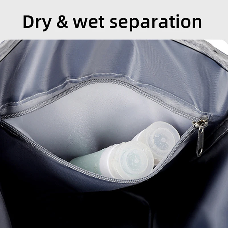 Mochila de pesca con bolsillo para zapatos, para viajes al aire libre, senderismo, Camping, desplazamientos, bolso de hombro, bolso de viaje de corta distancia seco y húmedo - imagen 5