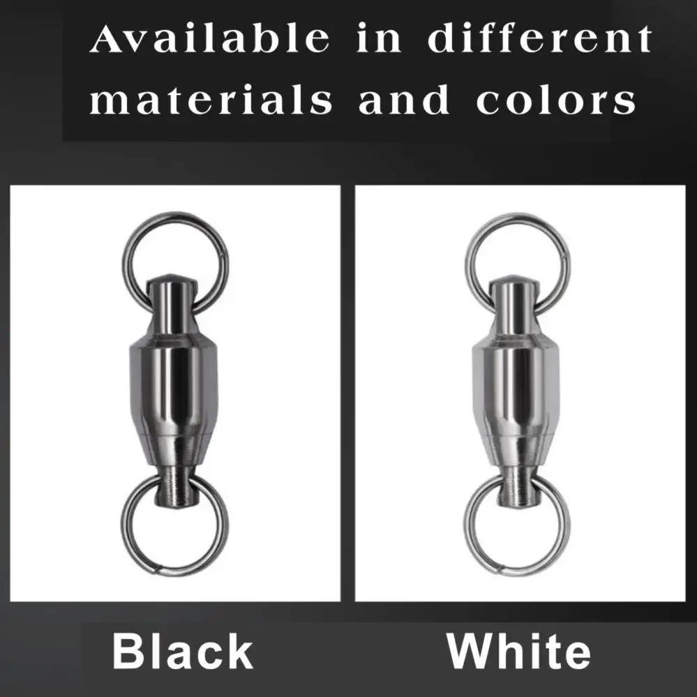 Conector giratorio de pesca de acero inoxidable, rodamiento de barril de gran potencia, giratorio, accesorios de aparejos, 50 Uds. - imagen 5