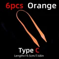 6 piezas de color naranja C
