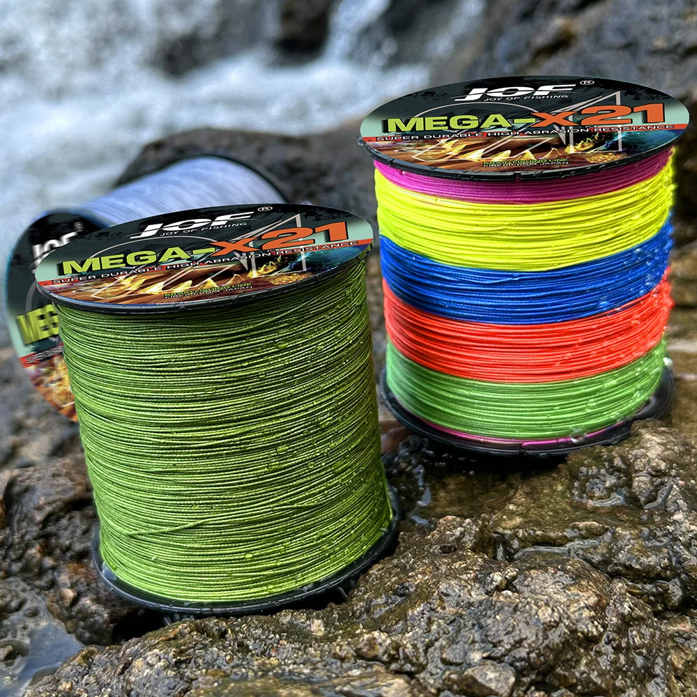 Línea de pesca trenzada de PE de 21 hebras JOF, suave, resistente al desgaste, línea principal, línea duradera de alta visibilidad para agua dulce/agua salada - imagen 5