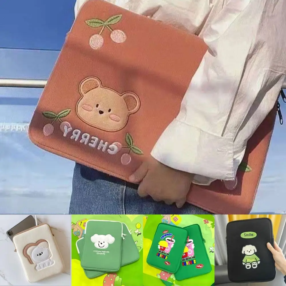 Funda portátil para tableta de 11 pulgadas, bolsa de felpa suave con dibujos animados para ordenador portátil, bolsa interior protectora para tableta para iPad Air// - imagen 2