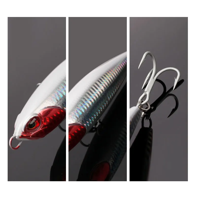 Le Fish-Señuelos de Pesca de lápiz grande, cebos duros, anzuelo VMC, atún, lubina, aparejos de pesca falsos, 150mm, 50g - imagen 4