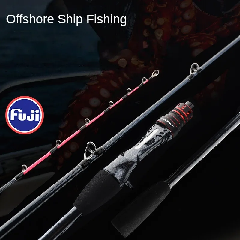 Guía FUJI completa de carbono 40T, varilla Egi suave ultraligera, caña de señuelo de calamar, varilla de pesca de fundición de amarre de calamar de 1,7 m