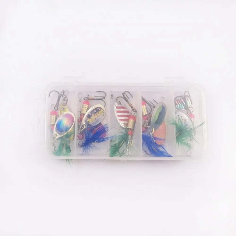 Kit de señuelo cuchara giratoria de Metal, anzuelos afilados de alta velocidad giratoria, cebo duro, reflectividad mejorada, anzuelos de pescado resistentes a la oxidación, 16/10 Uds. - imagen 4