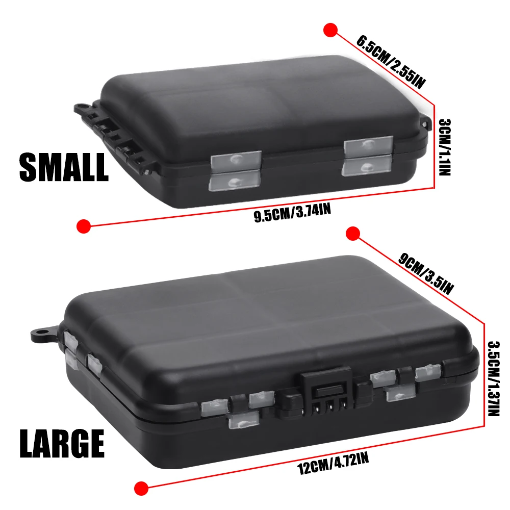 Caja de aparejos de pesca: organizador de compartimentos espaciosos con diseño ultraportátil para anzuelos, señuelos, cebos, accesorios de pesca - imagen 2
