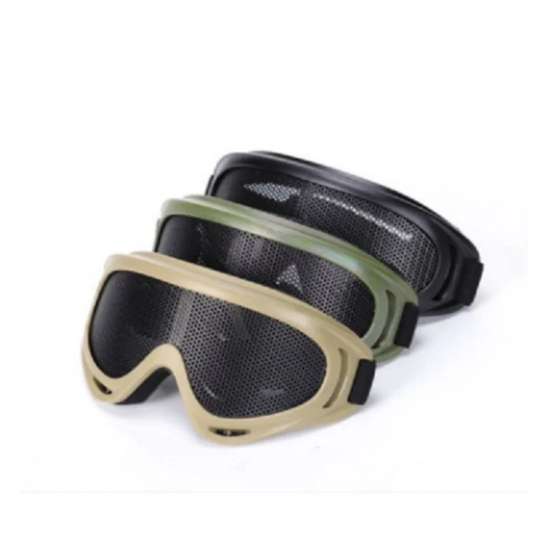 Gafas de malla de Metal para deportes al aire libre, red militar Airsoft, táctica, resistente a los golpes, protección de ojos, herramientas para exteriores - imagen 3