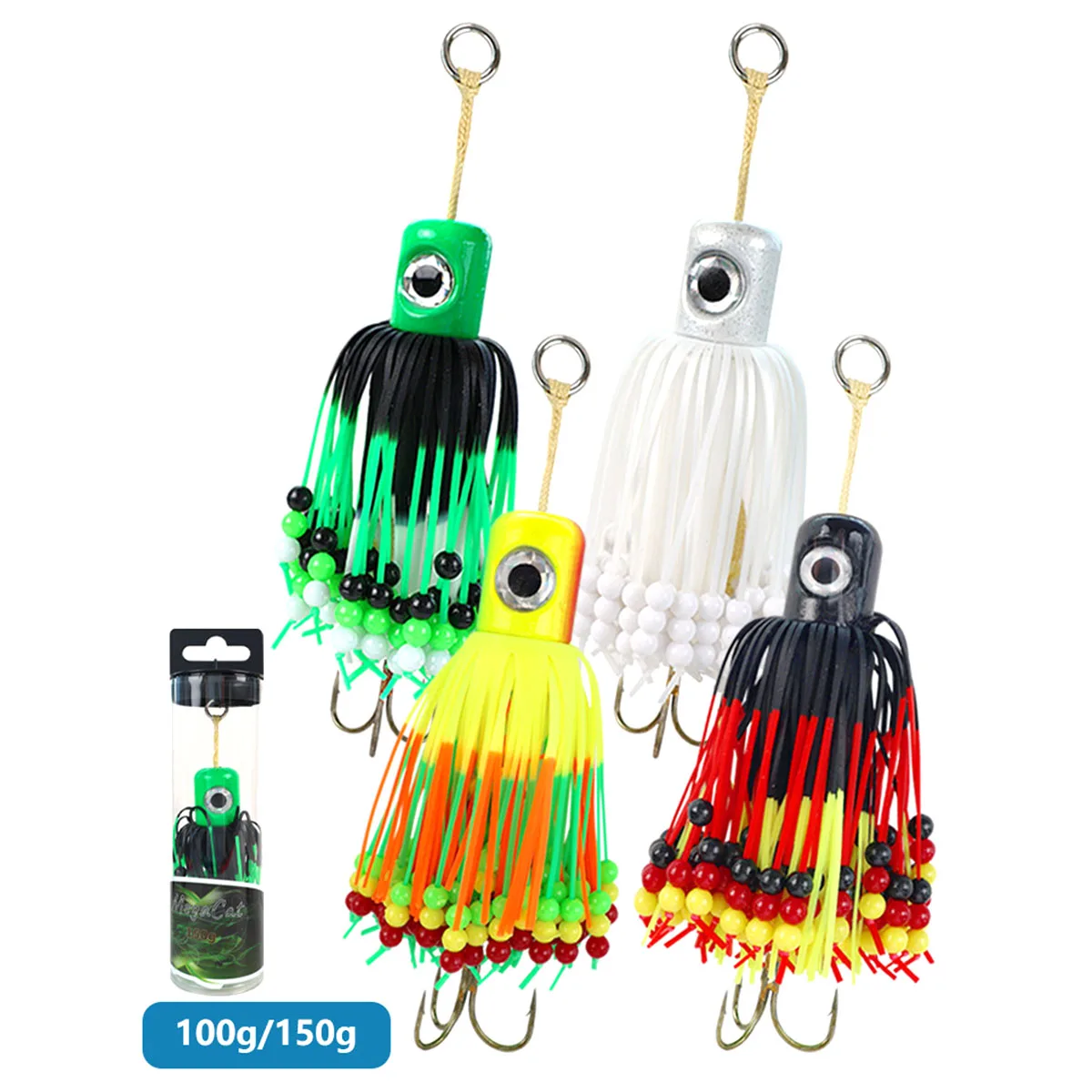 Tairubber señuelo Teaser bagre pesca Cronk mar cebo de pesca Artificial barco 100g 150g faldas de goma aparejos de bagre - imagen 4