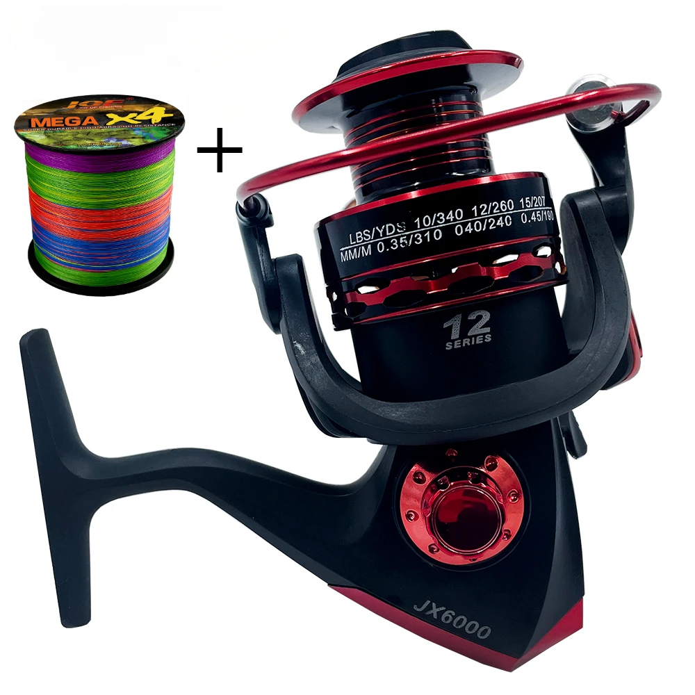 Carrete de pesca intercambiable izquierdo/derecho para pesca de Lucio, caña de mar, carrete de Metal ligero, carretes giratorios serie 1000-7000