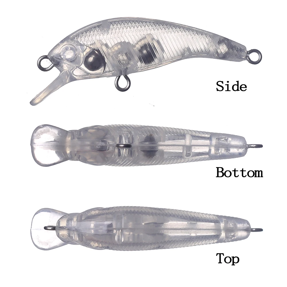 Chan'sHuang-Cebo en blanco sin pintar, 30 piezas, 5cm, 3g, sonajero que se hunde, piscardo, señuelo de pesca Artificial hecho a mano - imagen 3