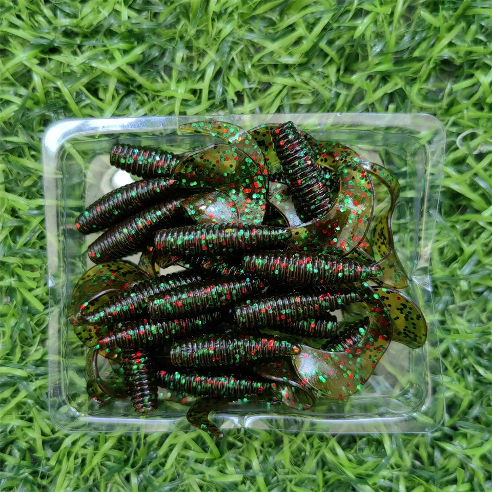 Swolfy-SEÑUELOS DE pesca Jigging de silicona suave, 160 cm, 3,5g, camarones, Wobblers, cebos artificiales, gusanos de sábalo, 0,5 piezas - imagen 4