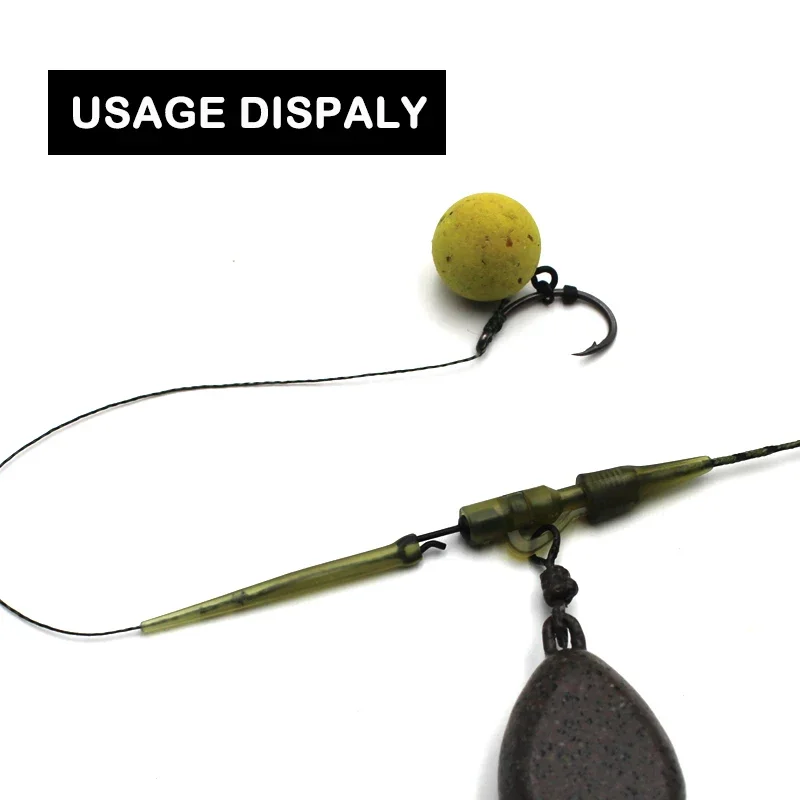 Juego de clips de plomo para pesca de carpa, Kit de Clips de seguridad de alta resistencia, Clips de cambio rápido giratorios con pasadores, accesorios de pesca de carpa, 20X - imagen 5