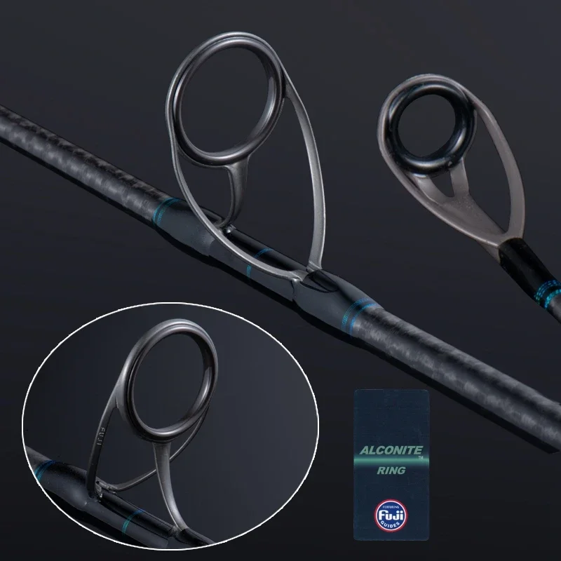 DSNY-caña de pescar giratoria de carbono FUJI, 2,5 m, 1,5 secciones, Boad oceánico para pesca GT, señuelo de 832M, peso de 30-160g, arrastre de 22Kg - imagen 4