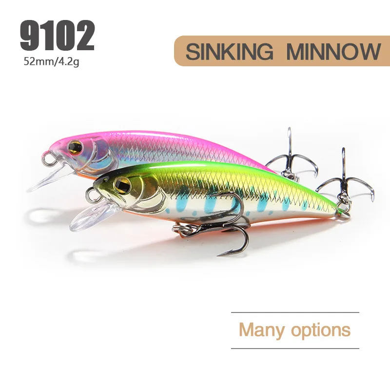 Señuelos de pesca de pececillo que se hunden, modelo popular japonés, 52mm, 4,5g, Jerkbait, Lucio, Carkbait, Wobblers, Swimbait, cebo duro profesional - imagen 4