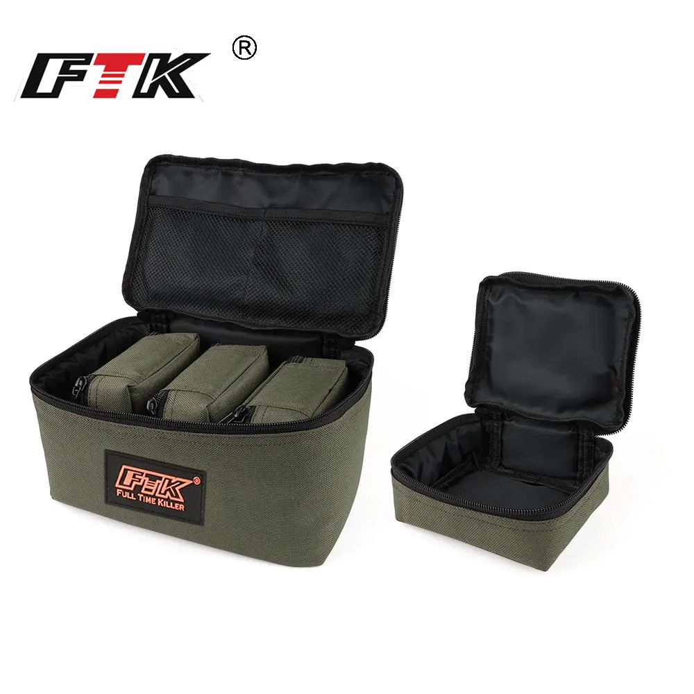 FTK Bolsa de aparejos de pesca con 4 bolsas pequeñas, bolsa de almacenamiento de señuelos y carretes de pesca, bolsa organizadora de aparejos de pesca - imagen 2