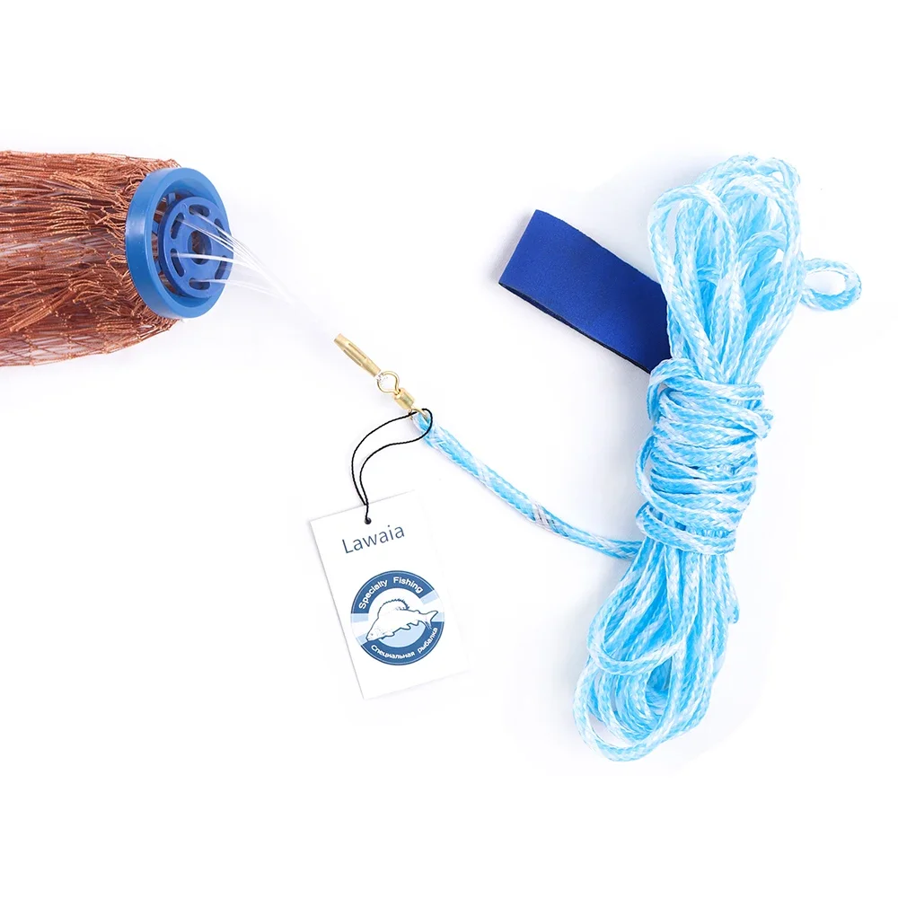 Lawaia con plomo, red fundida a mano, red para pescar, redes de pesca estilo EE. UU., lanzamiento manual al aire libre, herramienta de red de pesca para sedal de neumáticos - imagen 5