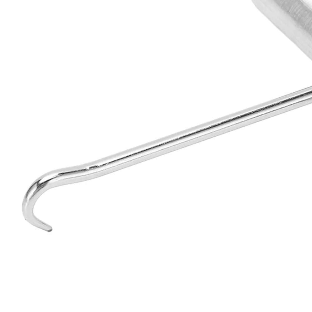 Extractor de cuerdas de raqueta de acero inoxidable, herramienta de encordado de arco plateado duradero, gancho de tracción para raquetas de tenis