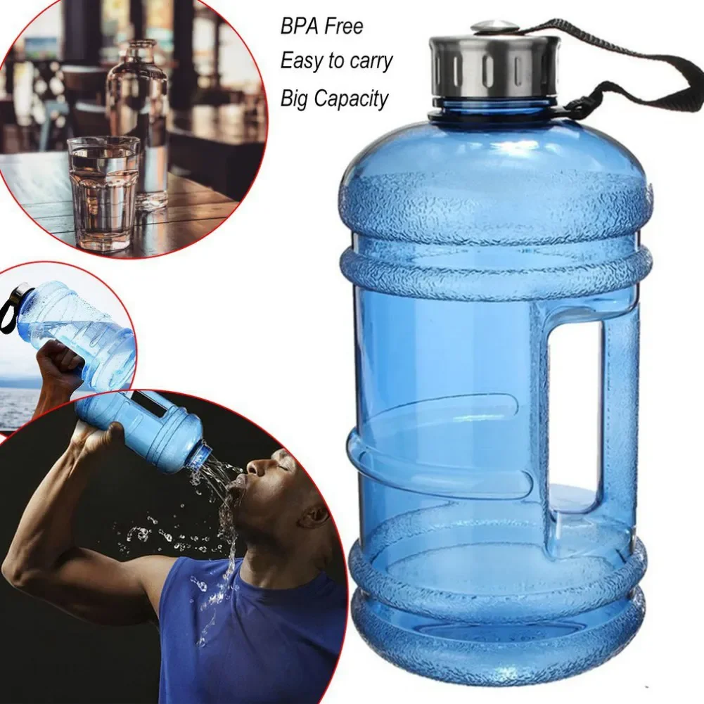SANLIKE-botella de agua azul de gran capacidad, 2,2 L, para deportes al aire libre, Fitness, Camping, correr, deportes, senderismo, accesorios para acampar - imagen 4