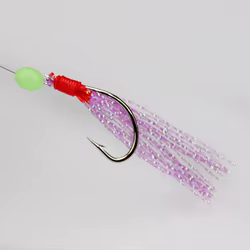 Soft Bait Cola Larga Gancho Glow Acero Carbono