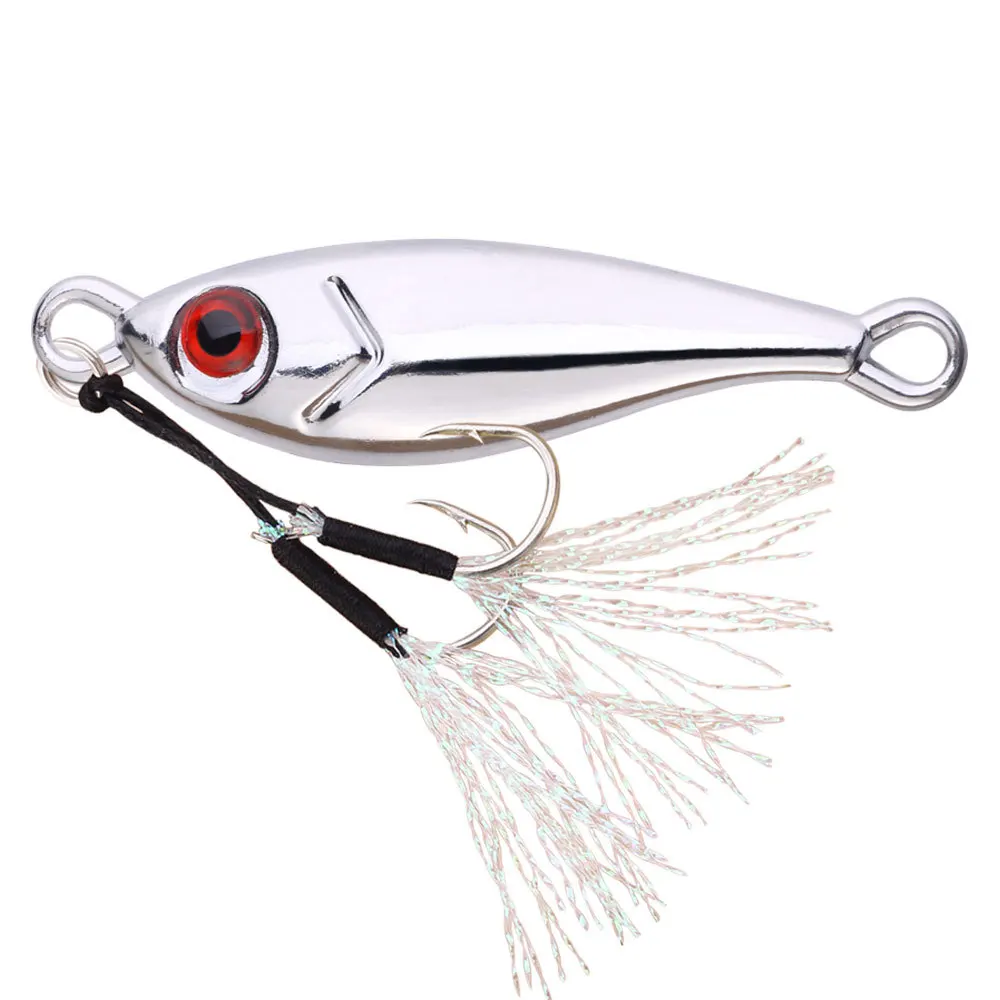 Señuelos Jigging de Metal plateado – Para lubina, caballa y pargo - imagen 2