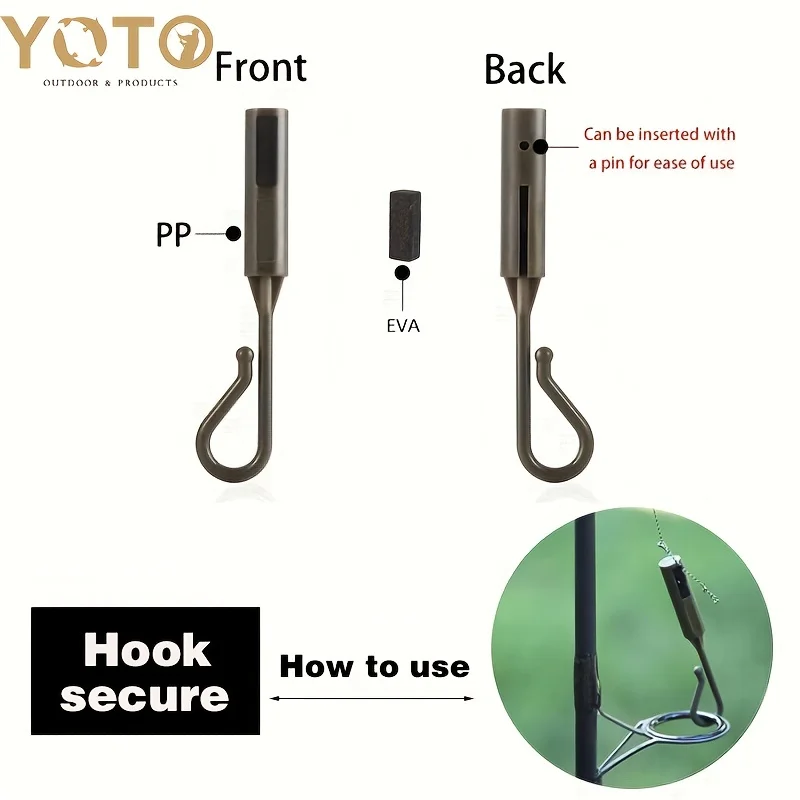 Soporte para caña pescar PP con inserto EVA – Accesorio estilo europeo