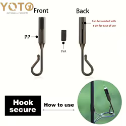 Soporte para caña pescar PP con inserto EVA – Accesorio estilo europeo