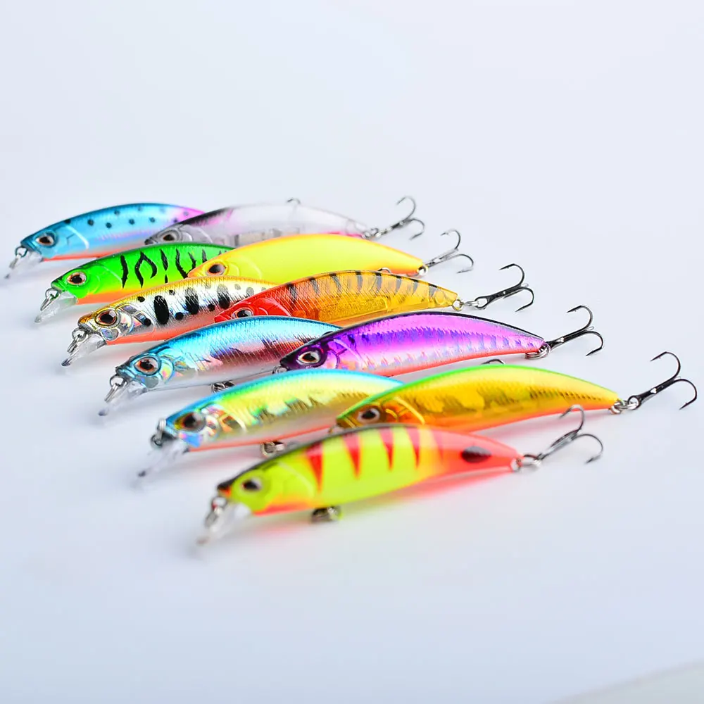 Señuelo de pesca Minnow, 6cm, 6,2g, cebo duro Artificial que se hunde, Wobblers de lubina, señuelos Crankbait, Lucio, anzuelos triples, aparejos - imagen 4