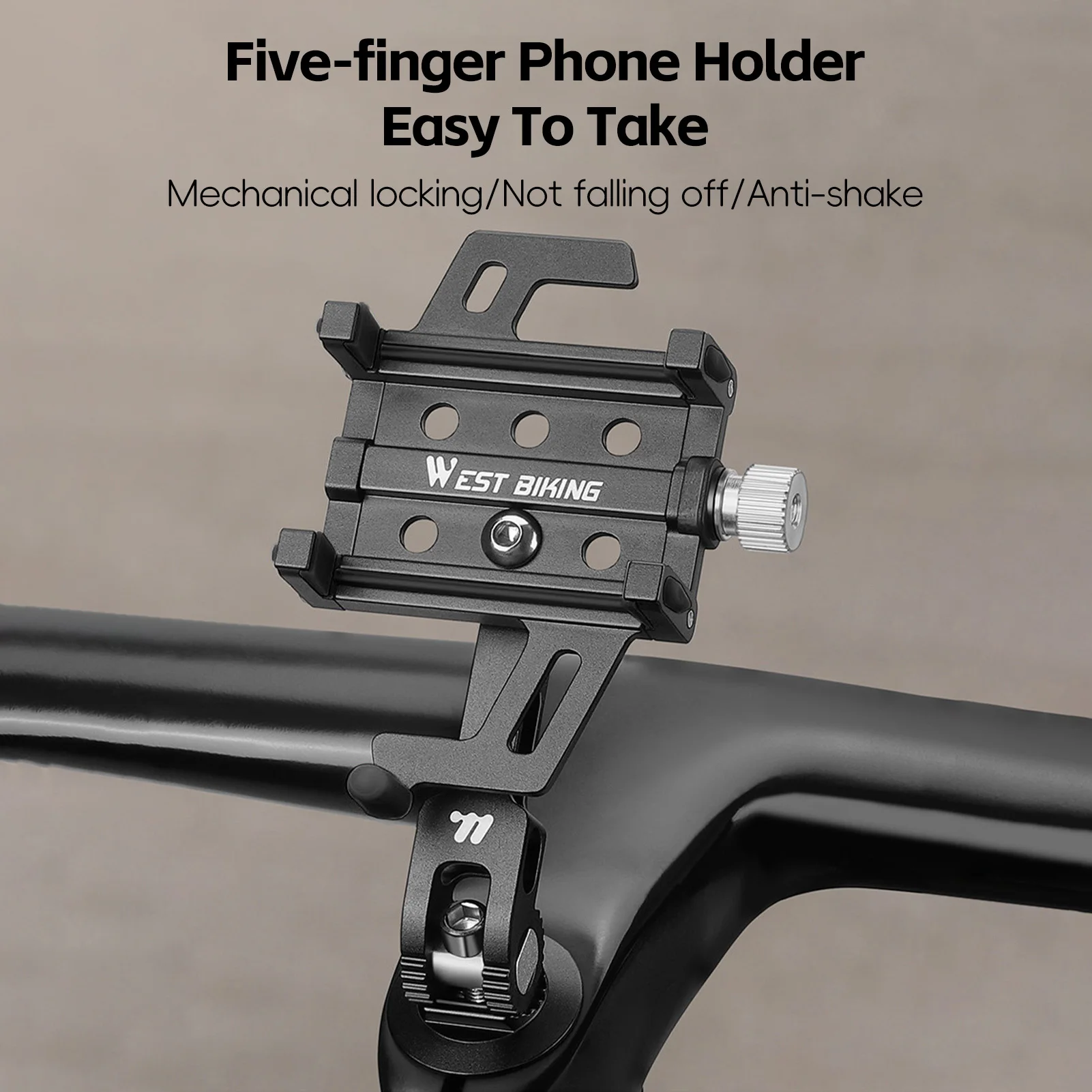 Soporte aluminio antigolpes para móvil en bicicleta de montaña - imagen 2