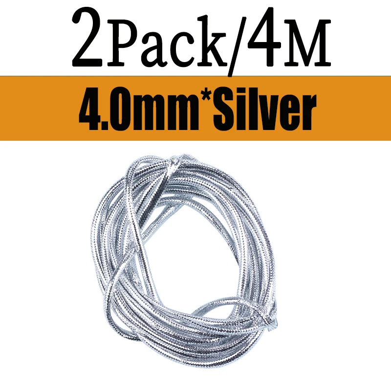 2m 4mm silver